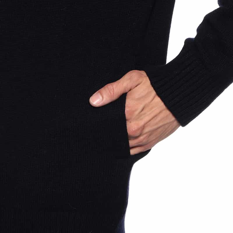 BARNEYS NEW YORK スタンドカラーニットカーディガン NAVY