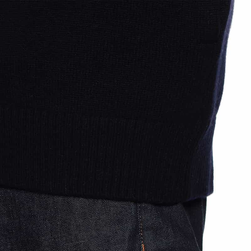 BARNEYS NEW YORK スタンドカラーニットカーディガン NAVY