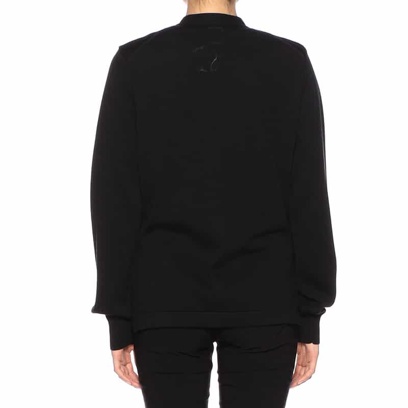 BARNEYS NEW YORK ウォッシャブル海島綿Vネックカーディガン BLACK