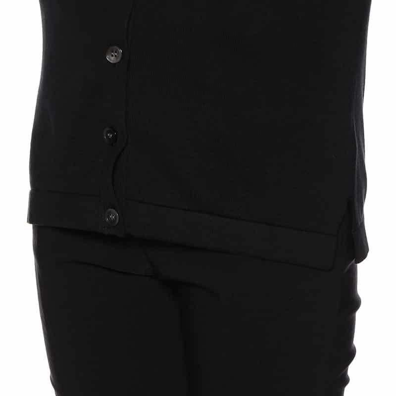 BARNEYS NEW YORK ウォッシャブル海島綿Vネックカーディガン BLACK