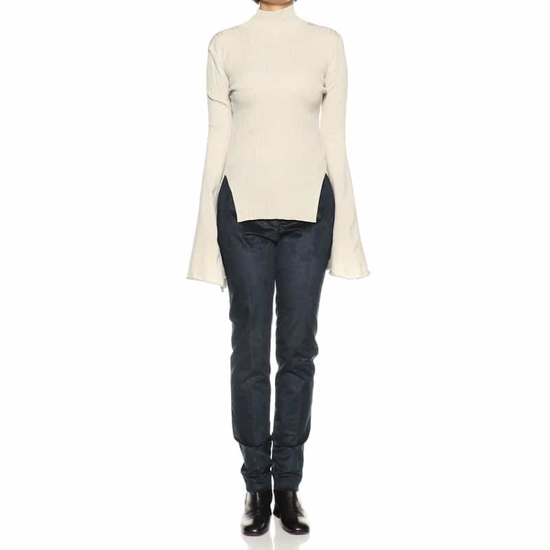 KANAKO SAKAI ボリュームスリーブニットプルオーバー BEIGE