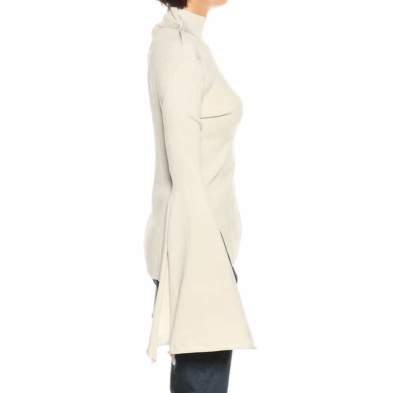KANAKO SAKAI ボリュームスリーブニットプルオーバー BEIGE