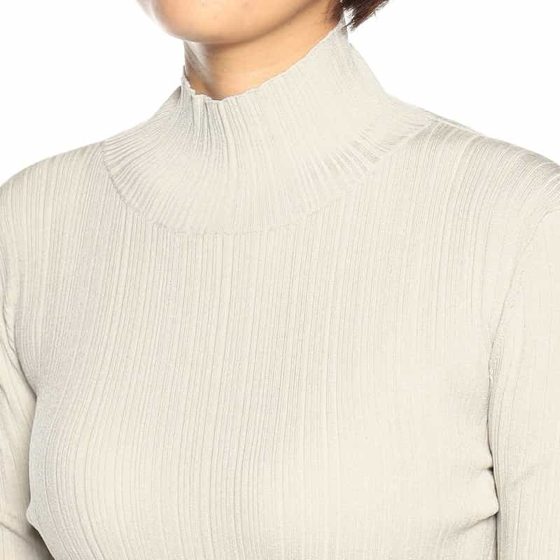 KANAKO SAKAI ボリュームスリーブニットプルオーバー BEIGE