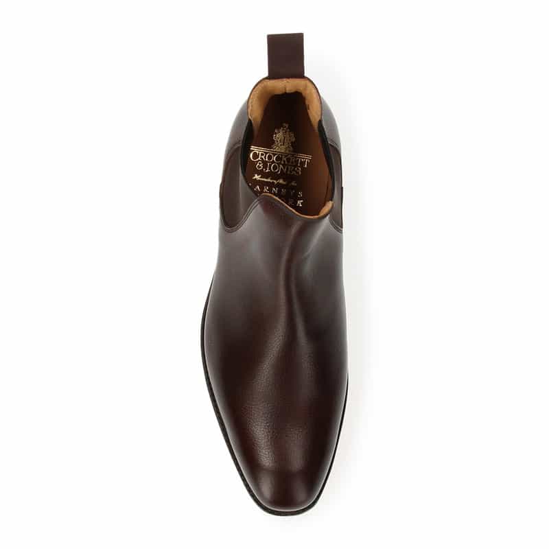 CROCKETT＆JONES バーニーズ　ニューヨーク限定サイドゴアブーツ "CHELSEA9 P.GRAIN 318E CITY" DARK BROWN