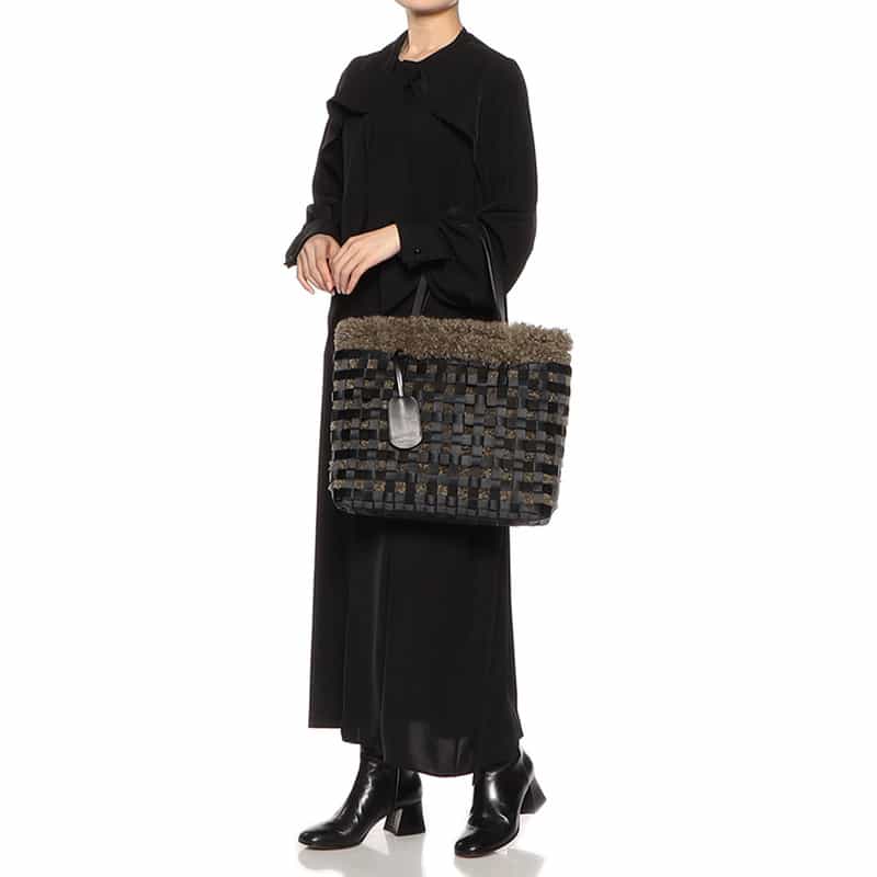 HYKE チャコリ コラボレートバスケットバッグ KHAKI