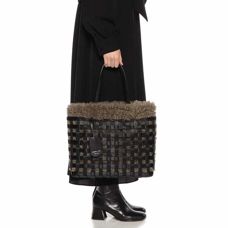 HYKE チャコリ コラボレートバスケットバッグ KHAKI