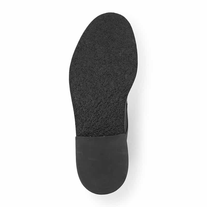 BARNEYS NEW YORK オイルドレザーレースアップブーツ BLACK