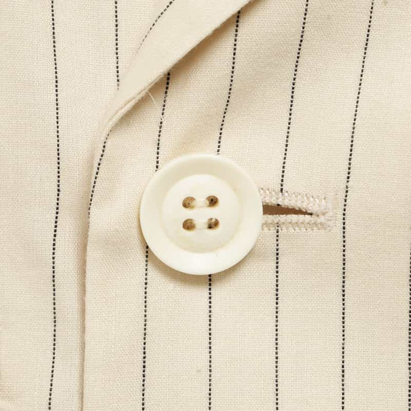 BARNEYS NEW YORK セットアップ ピンストライプ ダブルブレステッドジャケット WHITE