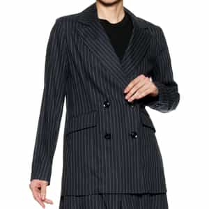 セットアップ ピンストライプ ダブルブレステッドジャケット