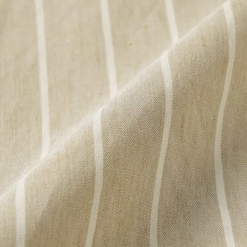 BARNEYS NEW YORK リネン混 ストライプ柄 ベルテッドシャツドレス （ペチコート付き） BEIGE