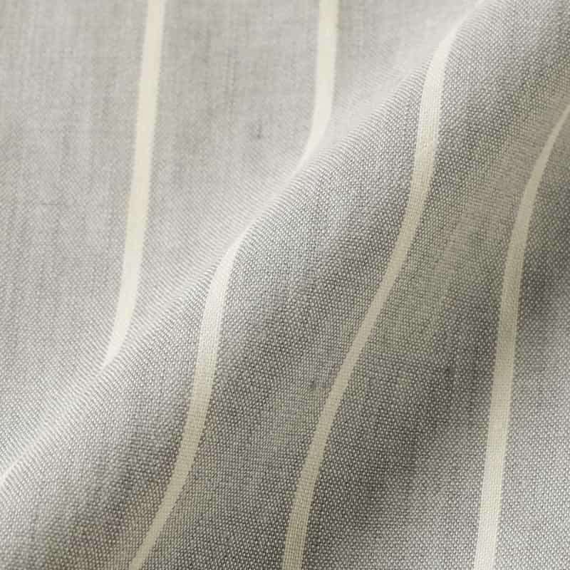 BARNEYS NEW YORK リネン混 ストライプ柄 ベルテッドシャツドレス （ペチコート付き） LIGHT GRAY