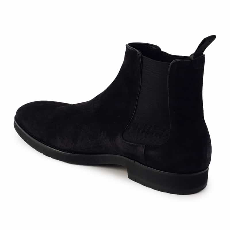 BARNEYS NEW YORK 撥水スエードサイドゴアブーツ BLACK