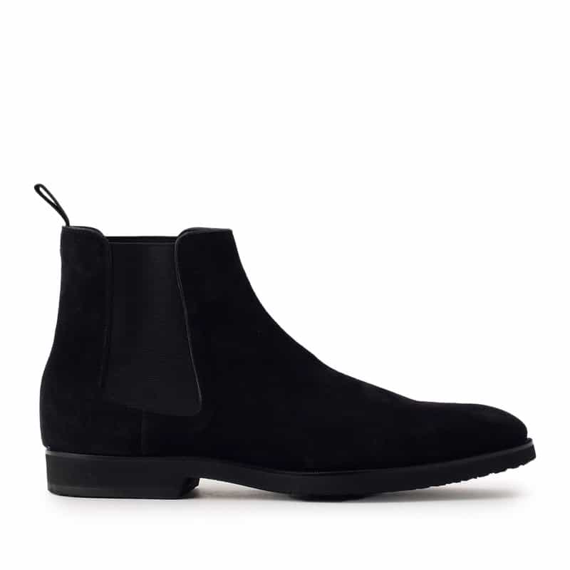 BARNEYS NEW YORK 撥水スエードサイドゴアブーツ BLACK