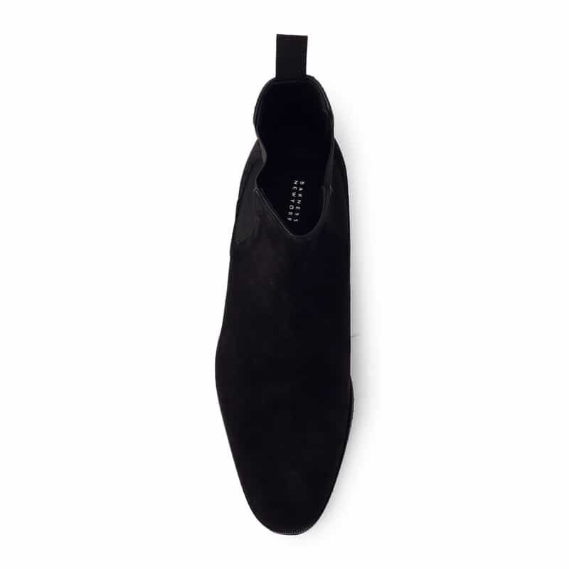 BARNEYS NEW YORK 撥水スエードサイドゴアブーツ BLACK