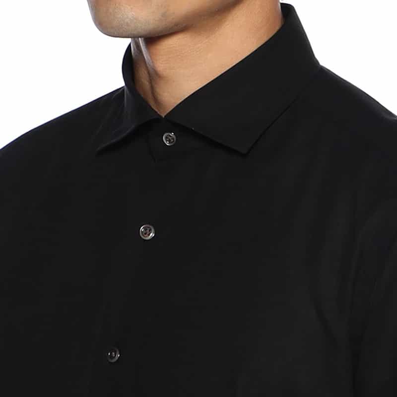 BARNEYS NEW YORK コットンウールシャツ BLACK