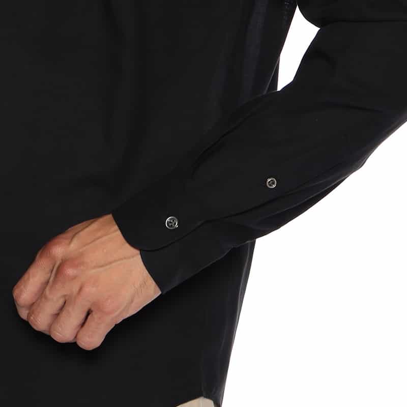 BARNEYS NEW YORK コットンウールシャツ BLACK