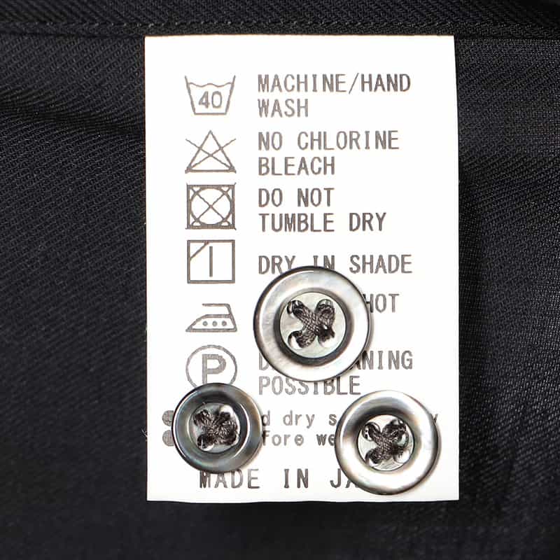 BARNEYS NEW YORK コットンウールシャツ BLACK