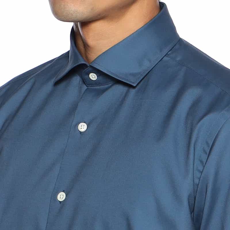 BARNEYS NEW YORK ブラッシュドツイルシャツ BLUE