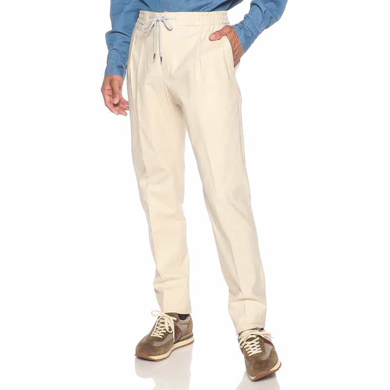 PT TORINO バーニーズ　ニューヨーク限定コットンフランネルイージーパンツ "SOFT JOGGER" IVORY