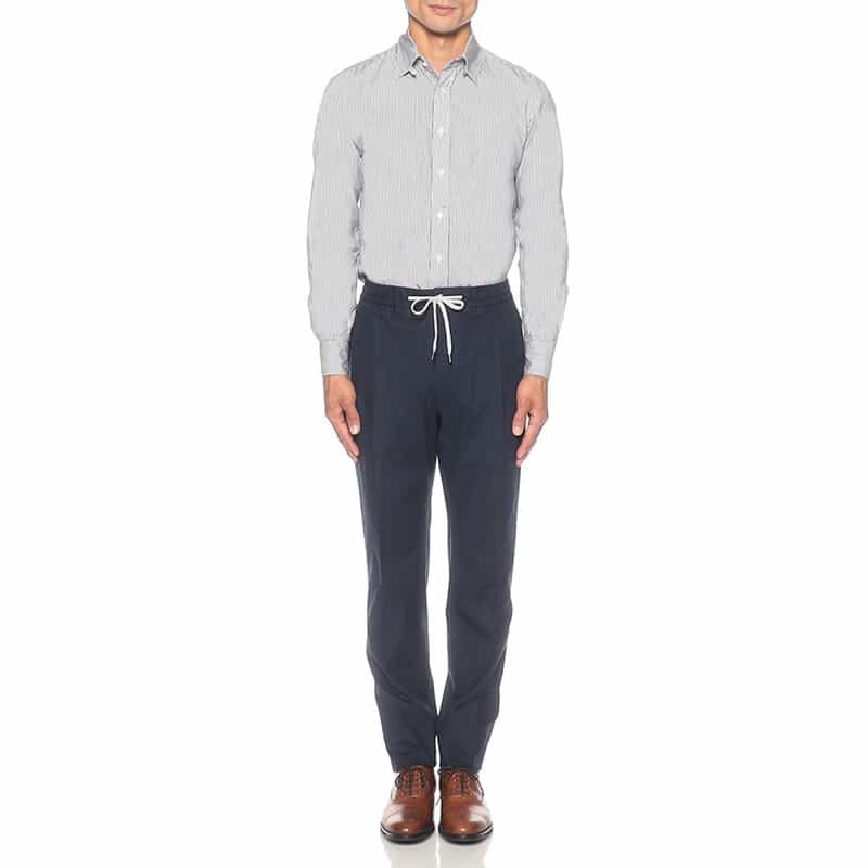 PT TORINO バーニーズ　ニューヨーク限定コットンフランネルイージーパンツ "SOFT JOGGER" NAVY