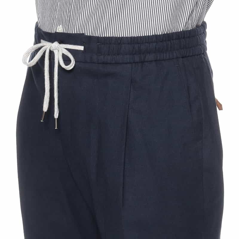 PT TORINO バーニーズ　ニューヨーク限定コットンフランネルイージーパンツ "SOFT JOGGER" NAVY