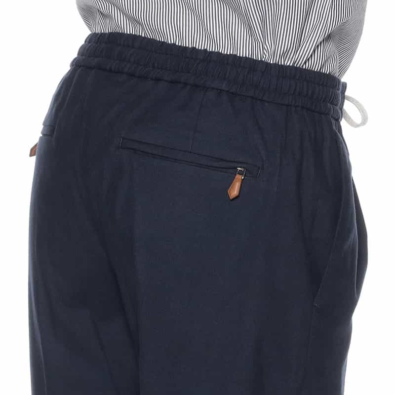 PT TORINO バーニーズ　ニューヨーク限定コットンフランネルイージーパンツ "SOFT JOGGER" NAVY