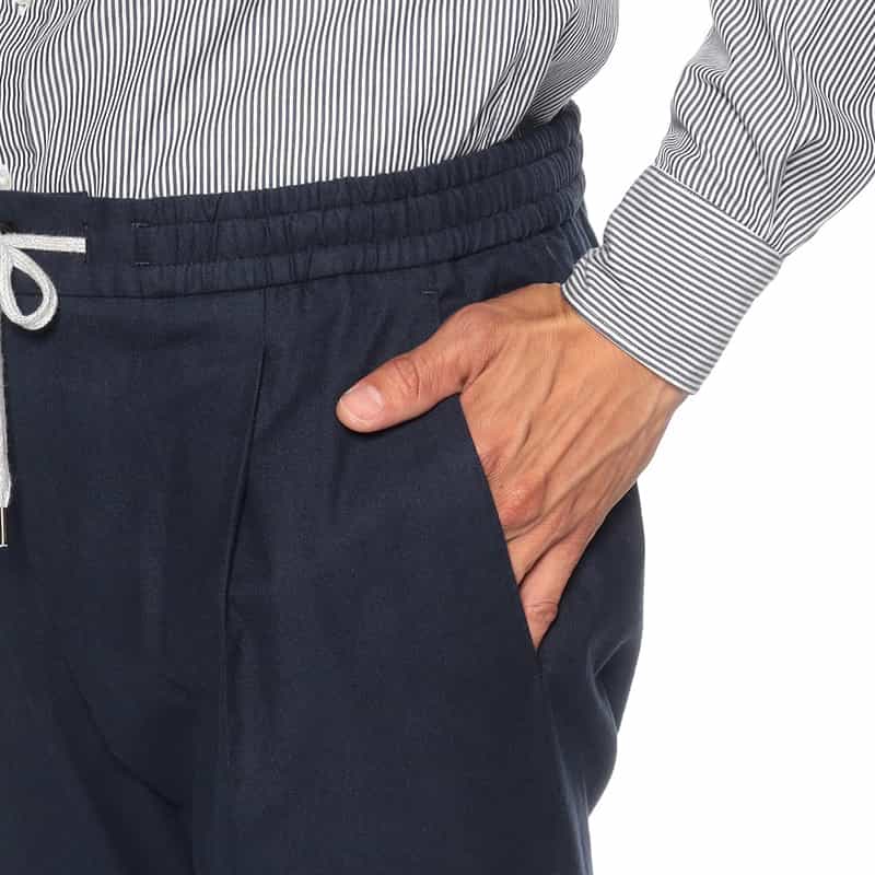 PT TORINO バーニーズ　ニューヨーク限定コットンフランネルイージーパンツ "SOFT JOGGER" NAVY