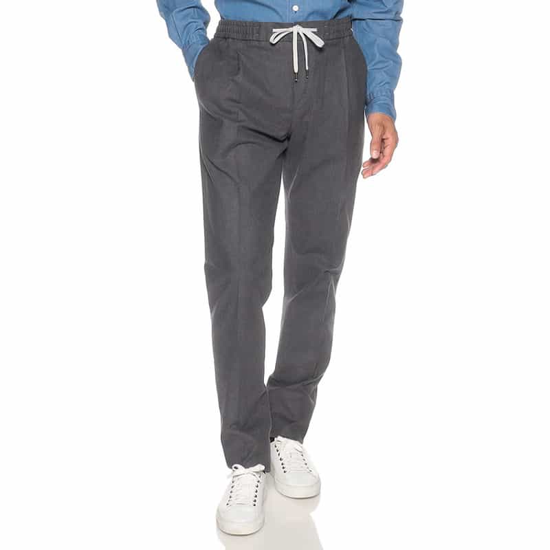 PT TORINO バーニーズ　ニューヨーク限定コットンフランネルイージーパンツ "SOFT JOGGER" GRAY