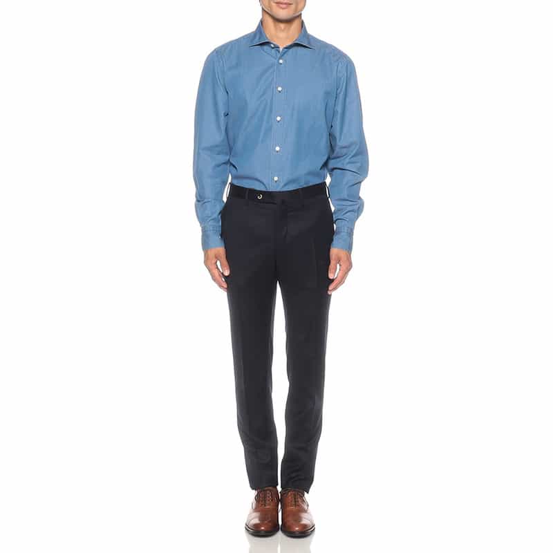 PT TORINO フランネルドレスパンツ "SUPER SLIM" NAVY