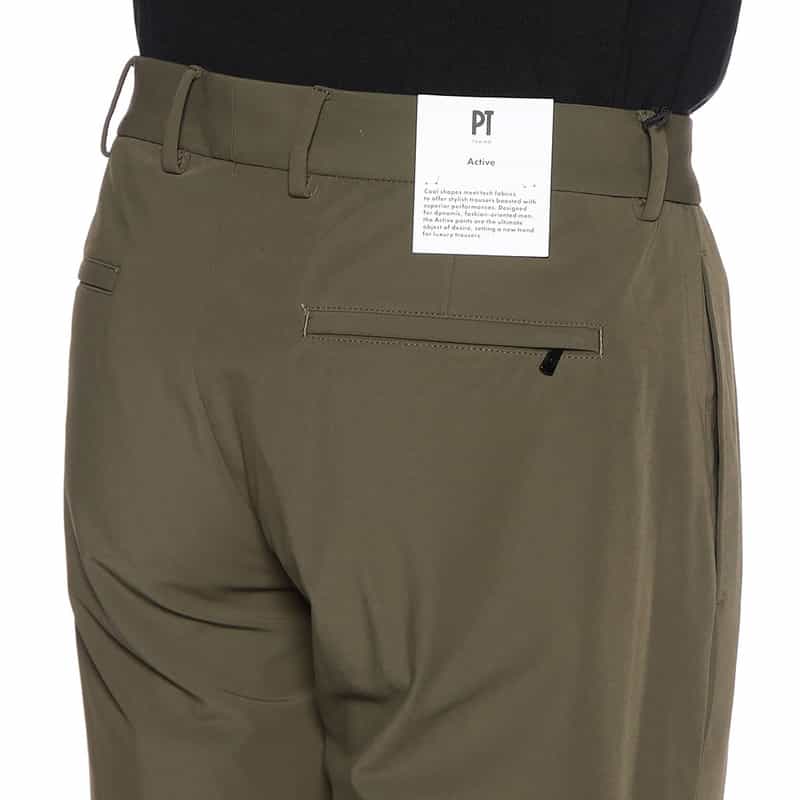 PT TORINO ストレッチパンツ "EPSILON ZIP" KHAKI