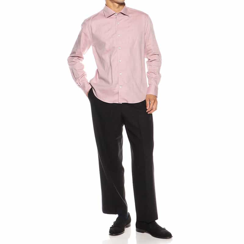 BARNEYS NEW YORK コットンツイルシャツ PINK