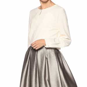 ウォッシャブル フロントパール2WAYブラウス