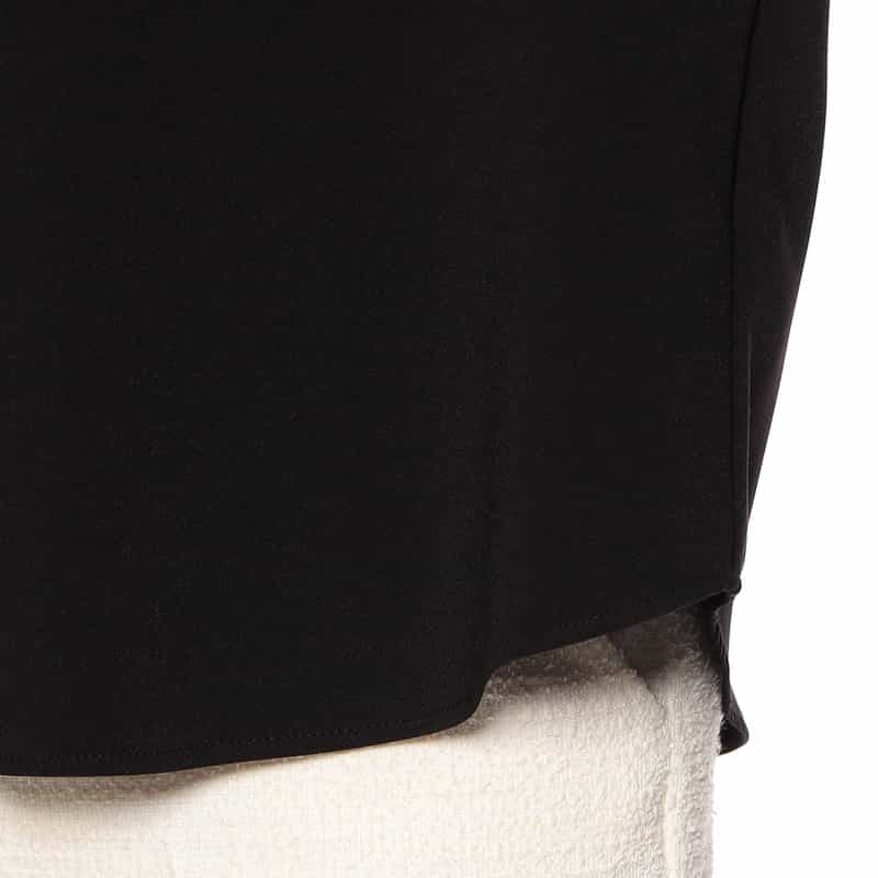 BARNEYS NEW YORK ウォッシャブル フロントパール2WAYブラウス BLACK