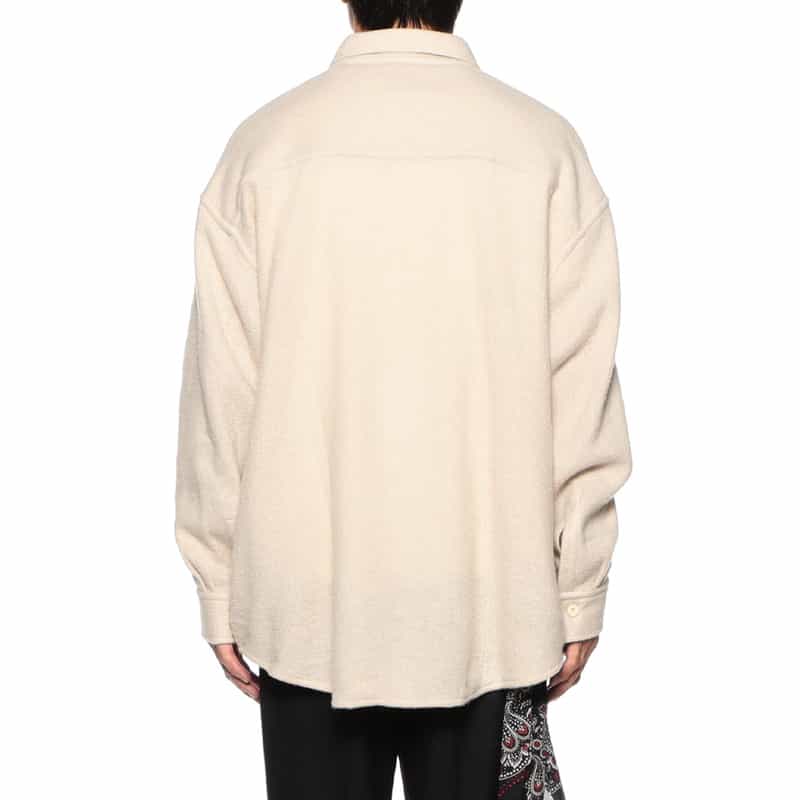 DESTIN ウールカシミヤシャツ IVORY