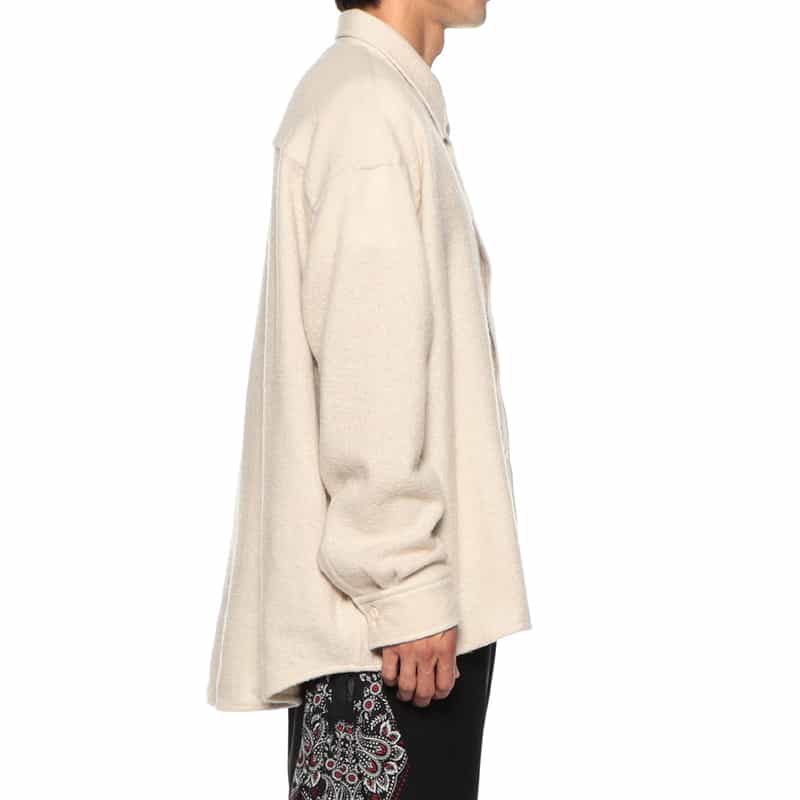 DESTIN ウールカシミヤシャツ IVORY