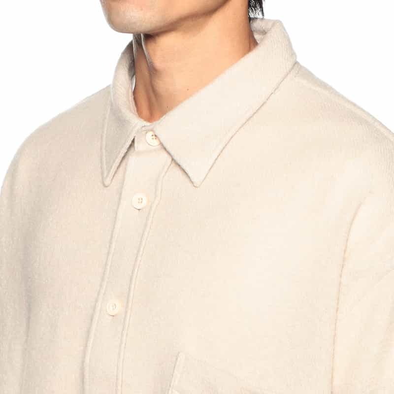 DESTIN ウールカシミヤシャツ IVORY