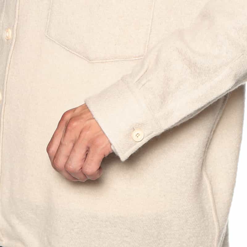 DESTIN ウールカシミヤシャツ IVORY