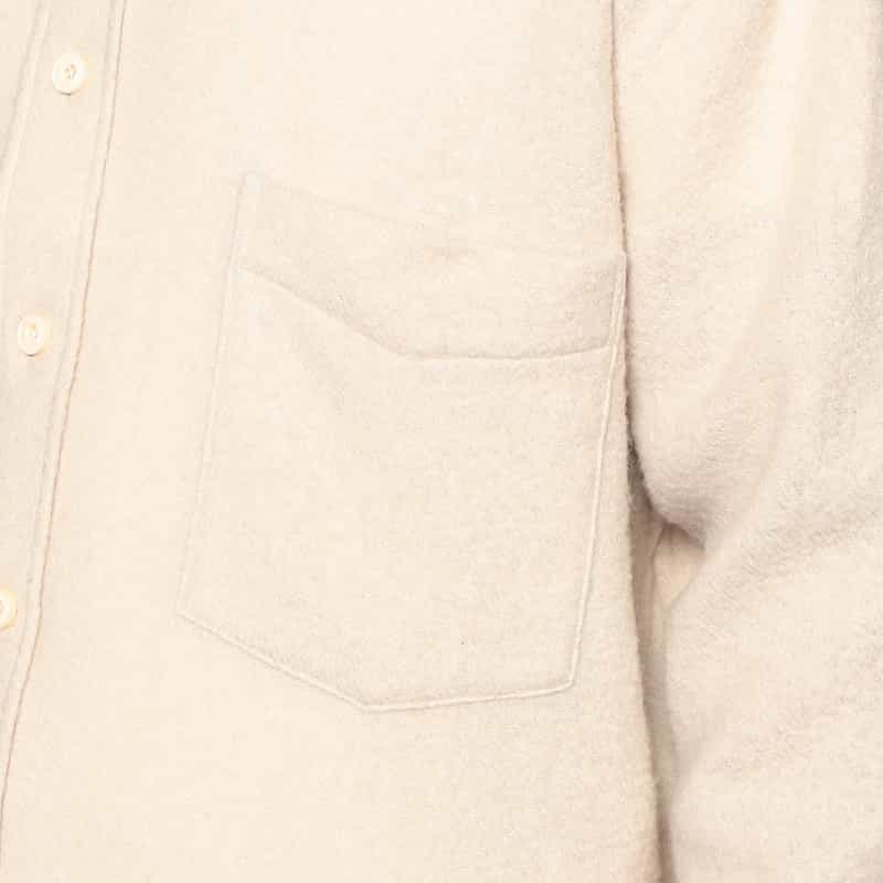 DESTIN ウールカシミヤシャツ IVORY