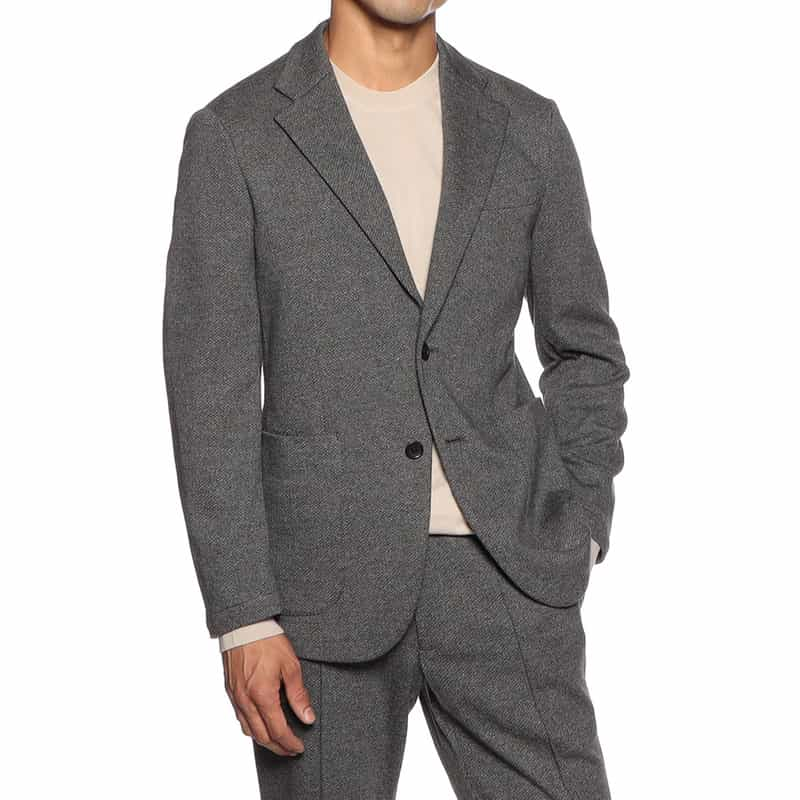 BARNEYS NEW YORK セットアップヘリンボーン柄ジャケット LIGHT GRAY