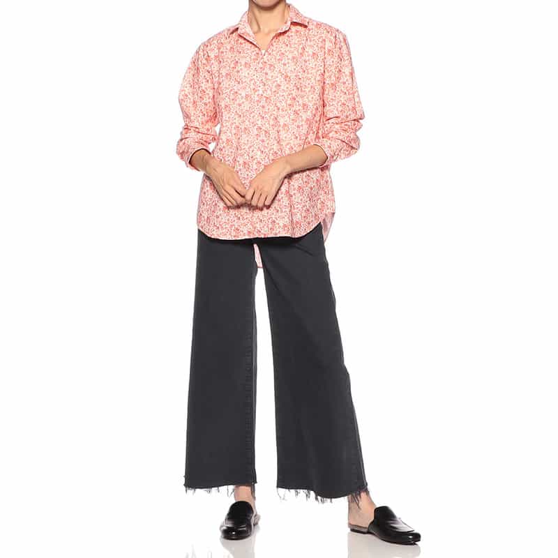 FRANK&EILEEN “EILEEN" フラワープリントシャツ ORANGE