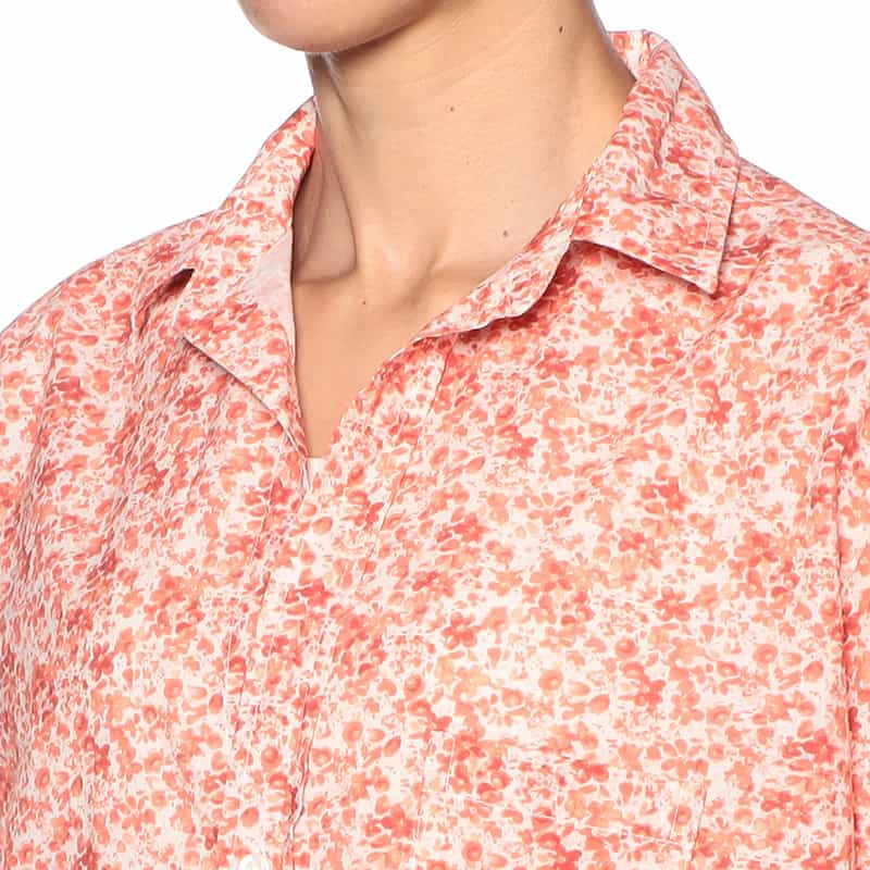 FRANK&EILEEN “EILEEN" フラワープリントシャツ ORANGE