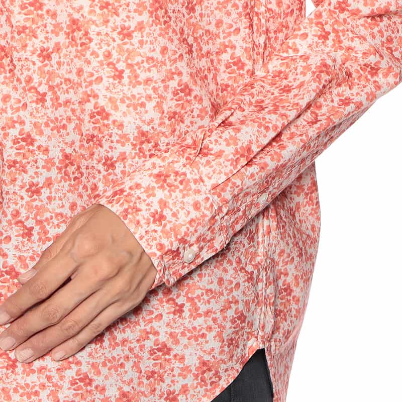 FRANK&EILEEN “EILEEN" フラワープリントシャツ ORANGE