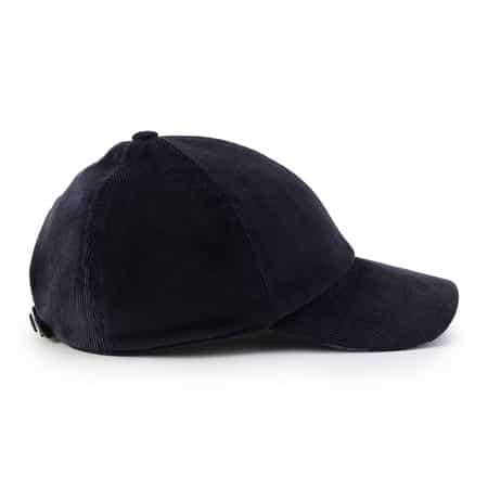 HWY コーデュロイ ベースボールキャップ 黒 ネイビー コーデュロイ ベースボールキャップ | PRADA