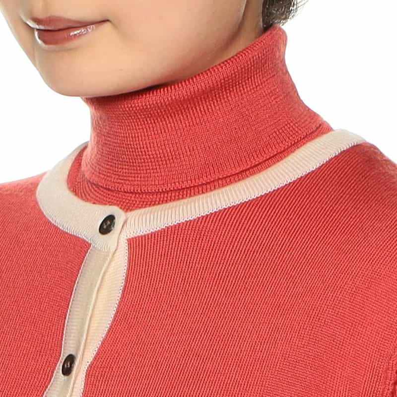 BARNEYS NEW YORK ウォッシャブル ウールニットカーディガン PINK