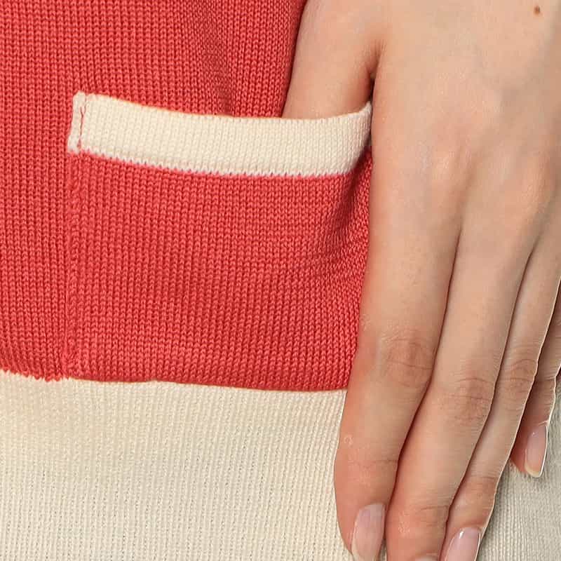 BARNEYS NEW YORK ウォッシャブル ウールニットカーディガン PINK