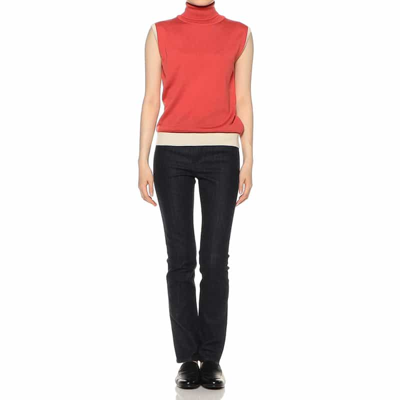 BARNEYS NEW YORK ウォッシャブル ウールニットプルオーバー PINK