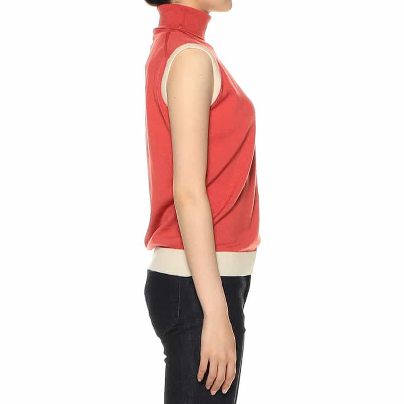 BARNEYS NEW YORK ウォッシャブル ウールニットプルオーバー PINK