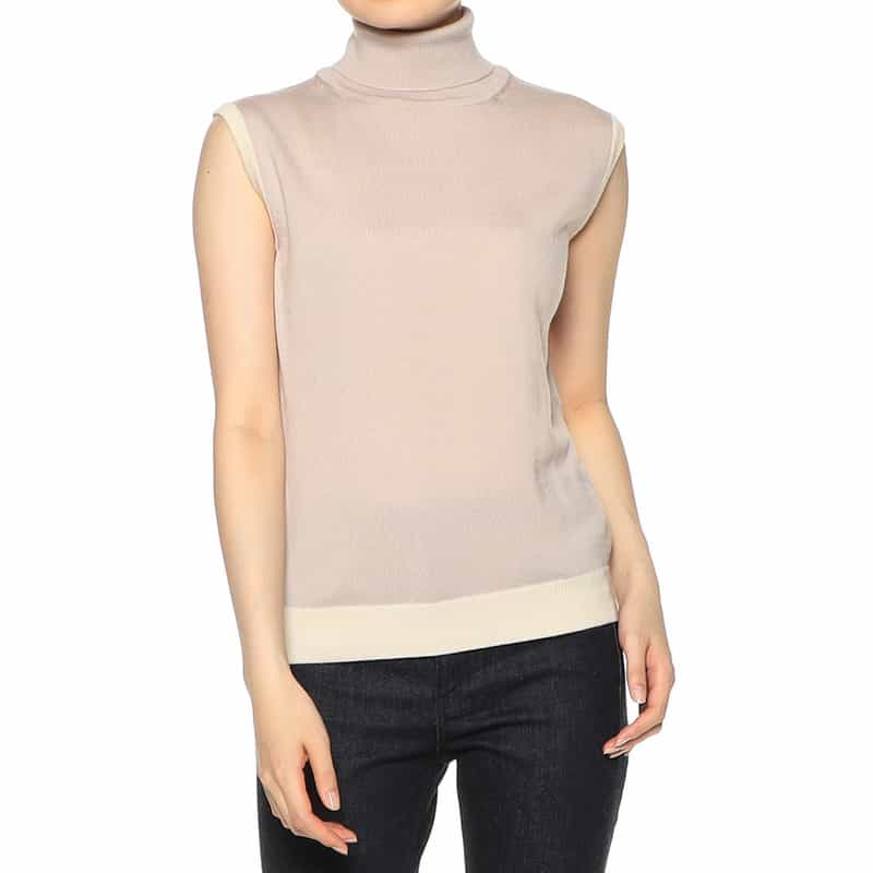 BARNEYS NEW YORK ウォッシャブル ウールニットプルオーバー LIGHT GRAY