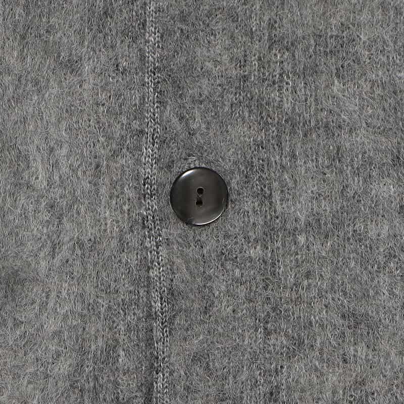 BARNEYS NEW YORK モヘヤ混2WAYニットカーディガン GRAY