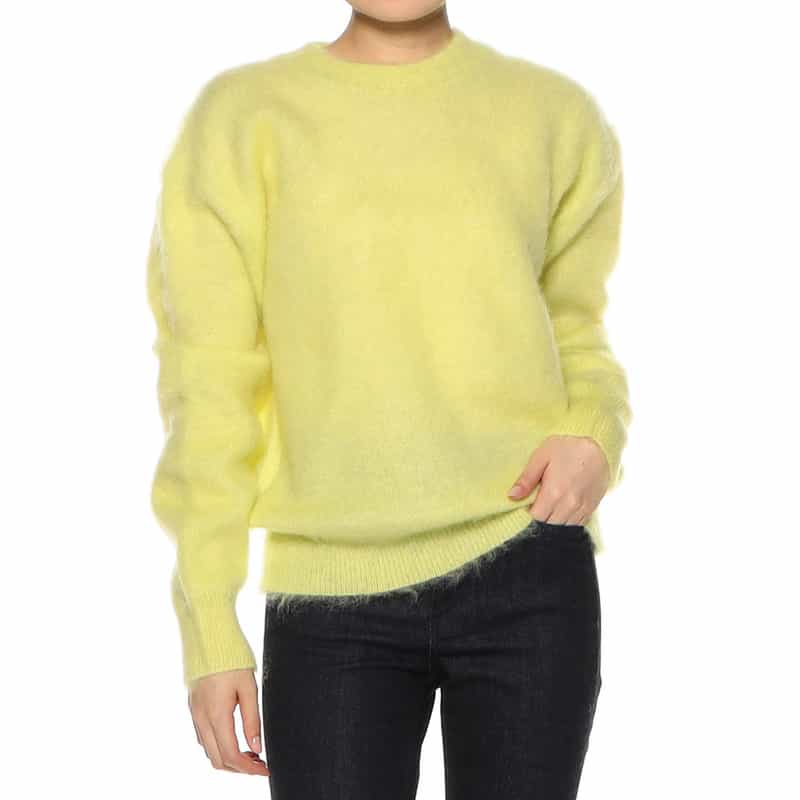 BARNEYS NEW YORK モヘヤ混ニットプルオーバー LIGHT GREEN